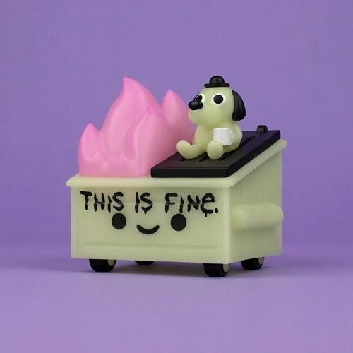 Lil Dumpster Fire This Is Fine Glow-in-the-Dark Vinyl Figure