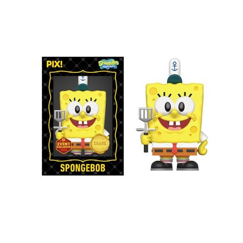 ThrillJoy Pix! SpongeBob SquarePants with Krabby Patty Vinyl Figure - 2026 Convention Exclusive
