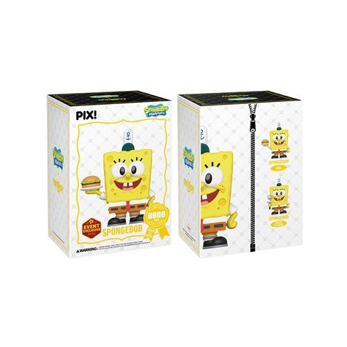 ThrillJoy Pix! SpongeBob SquarePants with Krabby Patty Vinyl Figure - 2026 Convention Exclusive