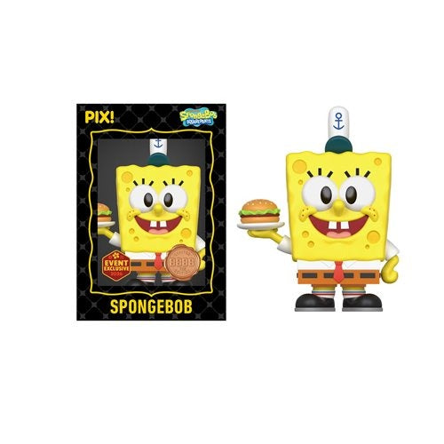 ThrillJoy Pix! SpongeBob SquarePants with Krabby Patty Vinyl Figure - 2026 Convention Exclusive