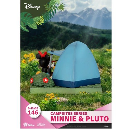Beast Kingdom Disney DS-146 Campsites Series Minnie & Pluto Staging Statue