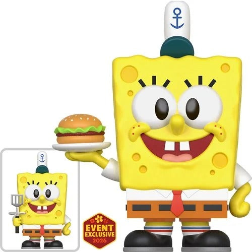 ThrillJoy Pix! SpongeBob SquarePants with Krabby Patty Vinyl Figure - 2026 Convention Exclusive