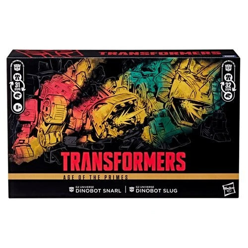 Transformers Generations Selects Age of the Primes Leader Class G2 Universe Dinobots Slug and Snarl
