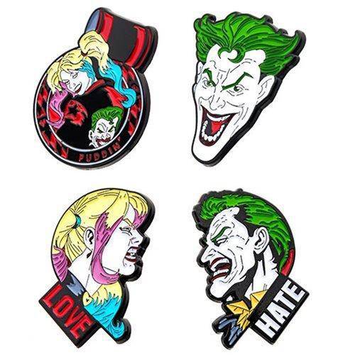 Joker and Harley Quinn 4-Pack Enamel Pin Set