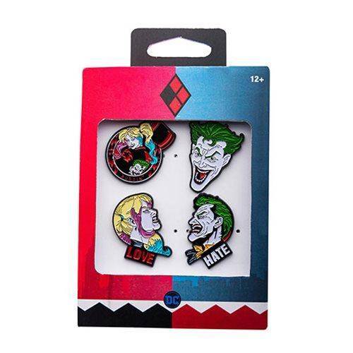 Joker and Harley Quinn 4-Pack Enamel Pin Set