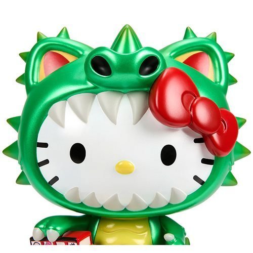 Kidrobot Sanrio Hello Kitty Kaiju Cosplay Metallic Green 8-Inch Vinyl Figure