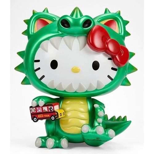 Kidrobot Sanrio Hello Kitty Kaiju Cosplay Metallic Green 8-Inch Vinyl Figure