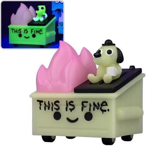 Lil Dumpster Fire This Is Fine Glow-in-the-Dark Vinyl Figure