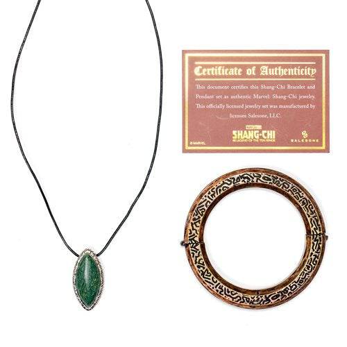 Marvel Shang-Chi Necklace and Glow-in-the-Dark Bracelet Ring Prop Replica Set – Entertainment Earth Exclusive