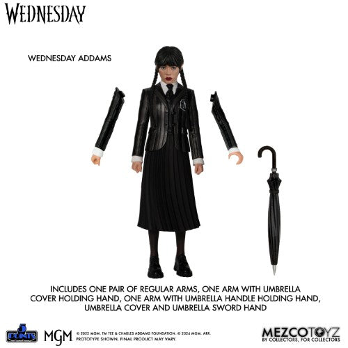Mezco Toyz Wednesday 5 Points Wednesday & Enid Boxed Set Action Figures