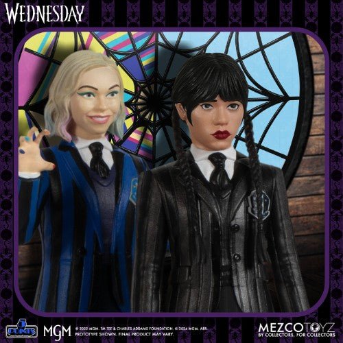 Mezco Toyz Wednesday 5 Points Wednesday & Enid Boxed Set Action Figures