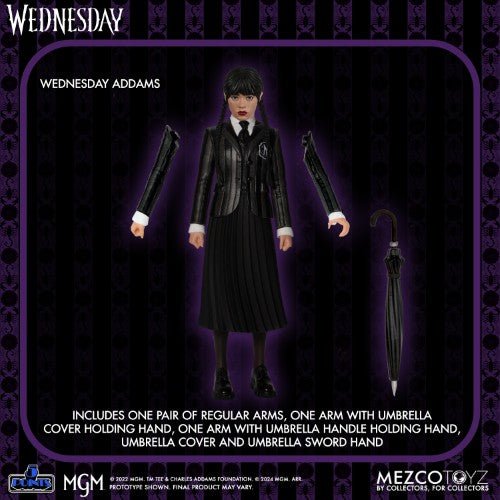 Mezco Toyz Wednesday 5 Points Wednesday & Enid Boxed Set Action Figures