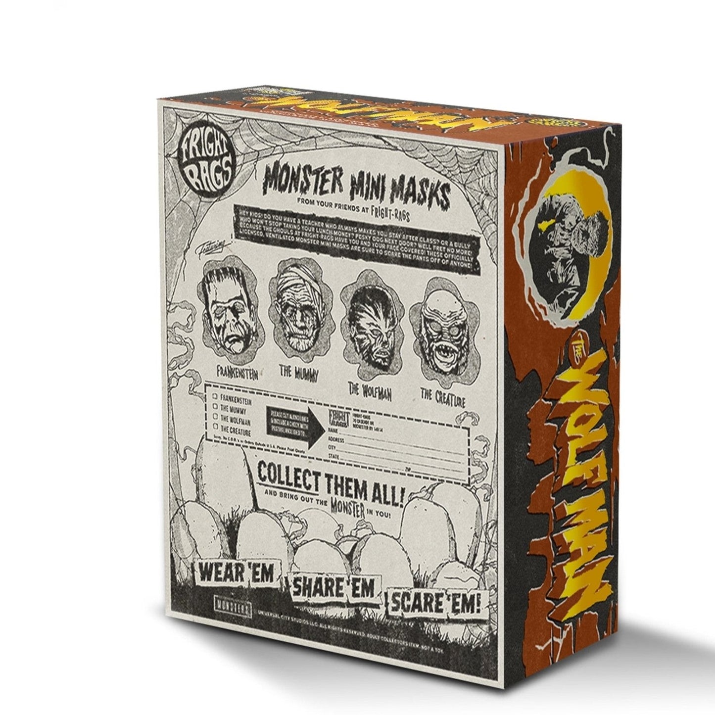 Universal Monsters B&W Or Color PX Mini Mask - Select Figure(s)